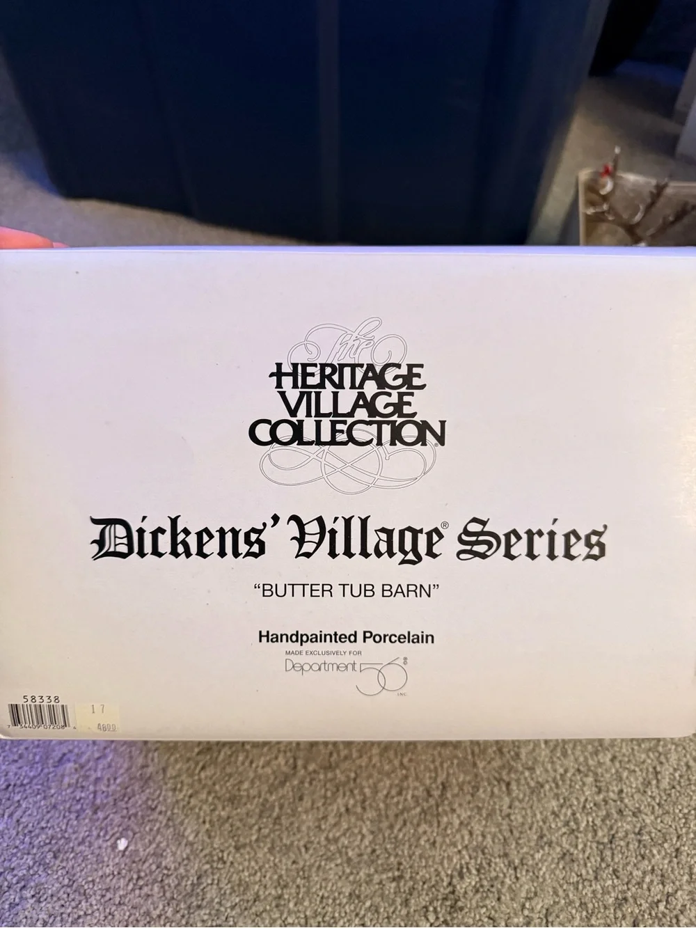 Department 56 Heritage Village Dickens' Village Series Butter Tub Barn - White